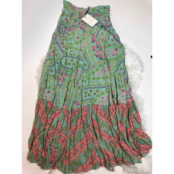 Spell City Lights Maxi Skirt in Sage - Picture 7 of 7